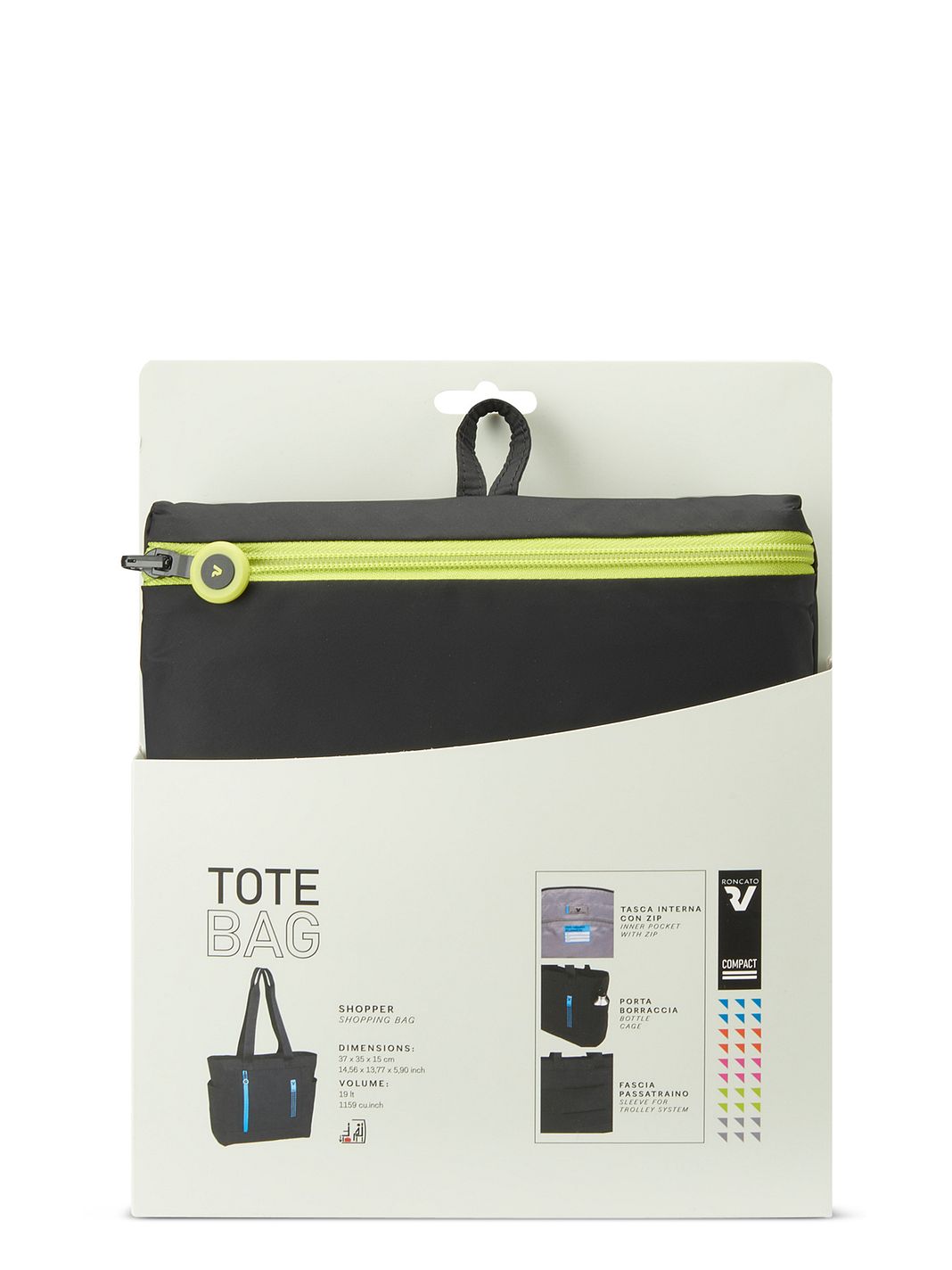 Roncato Compact Neon Shopper Tasche 37 cm Roncato Compact Neon Shopper Tasche 37 cm