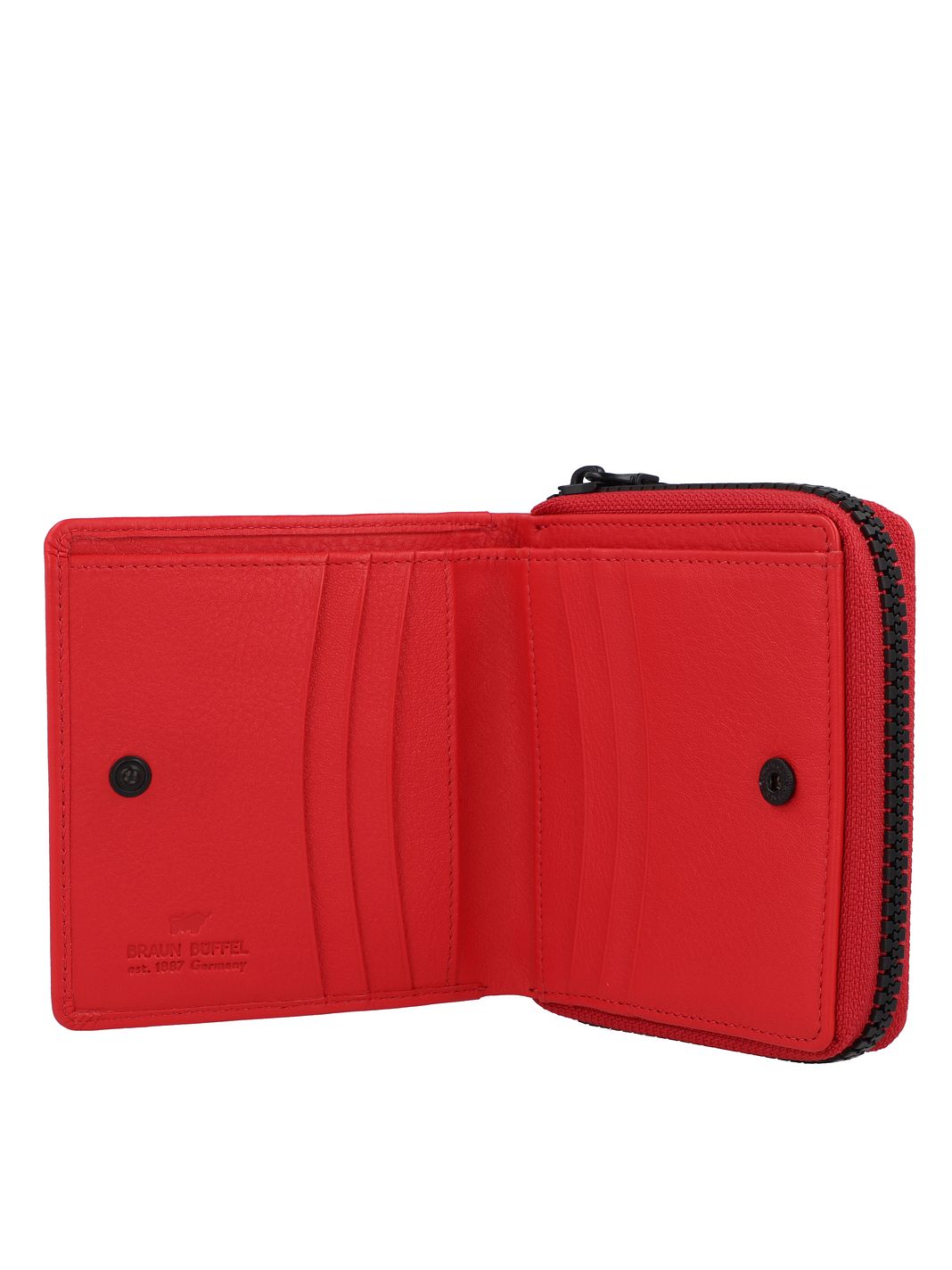 Braun Büffel Capri Portafoglio Protezione RFID Vera Pelle 11 cm Braun Büffel Capri Portafoglio Protezione RFID Vera Pelle 11 cm