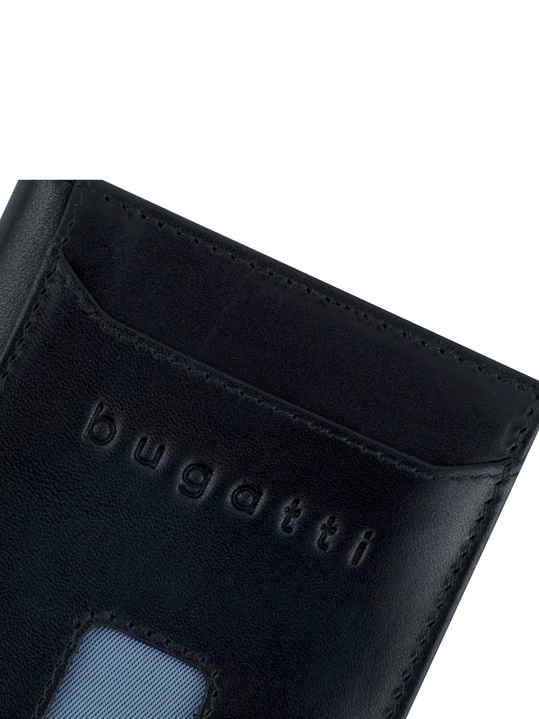 bugatti Secure Slim Portafoglio Protezione RFID Vera Pelle 10 cm
