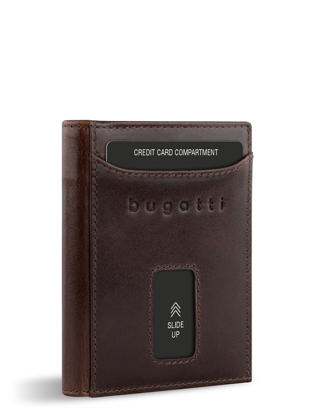 bugatti Secure Slim Portafoglio Protezione RFID Vera Pelle 10 cm