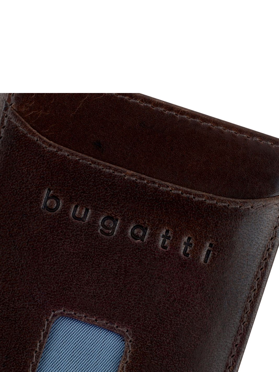 bugatti Secure Slim Portafoglio Protezione RFID Vera Pelle 10 cm