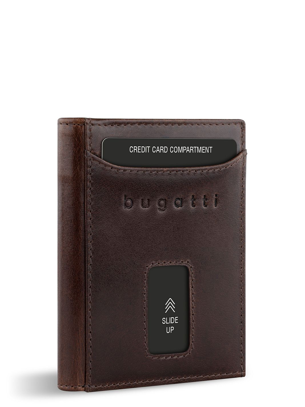 bugatti Secure Slim Portafoglio Protezione RFID Vera Pelle 10 cm bugatti Secure Slim Portafoglio Protezione RFID Vera Pelle 10 cm