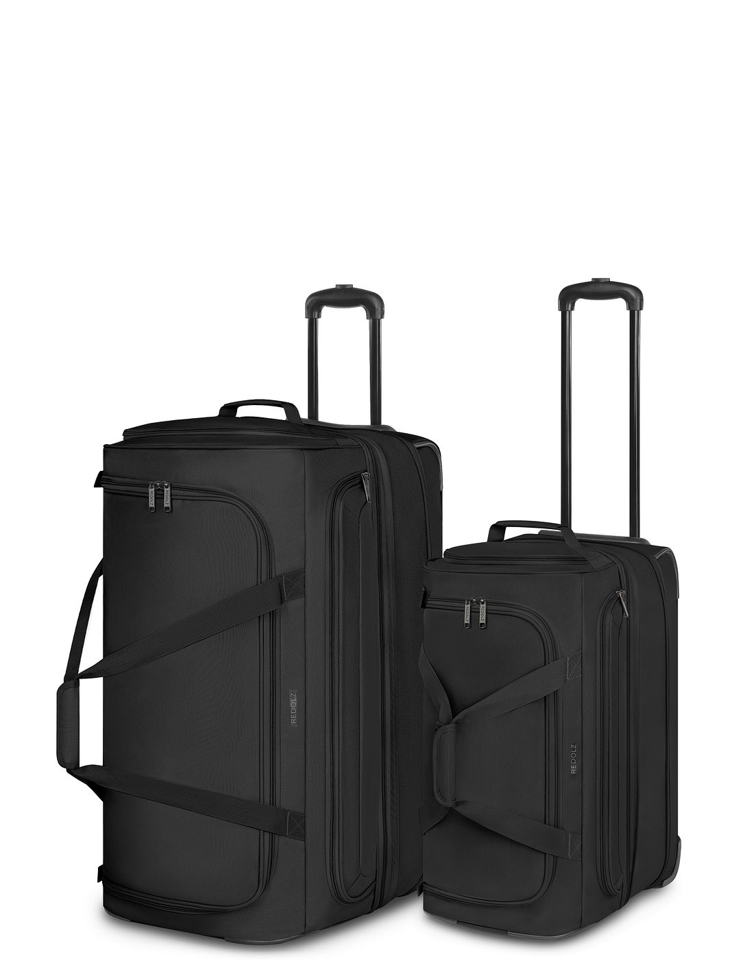 Redolz Set di 2 borse da viaggio Duffle Essentials a 2 ruote, taglie M+L, espandibile Redolz Set di 2 borse da viaggio Duffle Essentials a 2 ruote, taglie M+L, espandibile