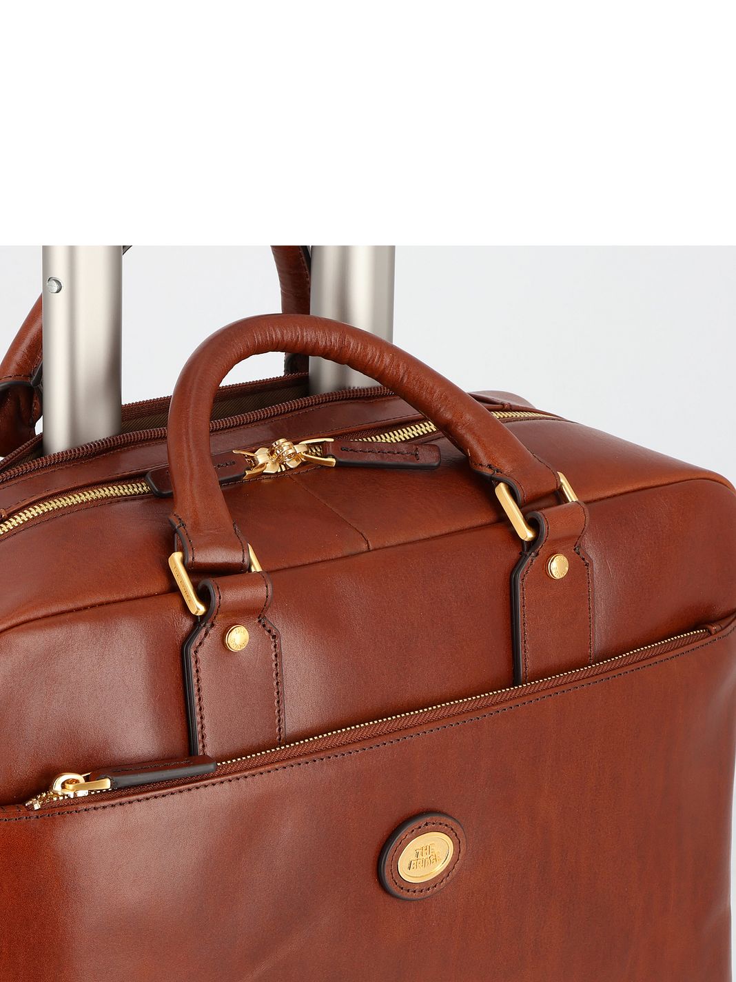 The Bridge Stovia 2 ruote Trolley pilota Vera Pelle 39 cm Vano porta PC