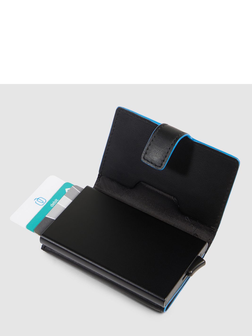 Piquadro Atlas Custodia per carta di credito Protezione RFID Vera Pelle 10 cm Piquadro Atlas Custodia per carta di credito Protezione RFID Vera Pelle 10 cm