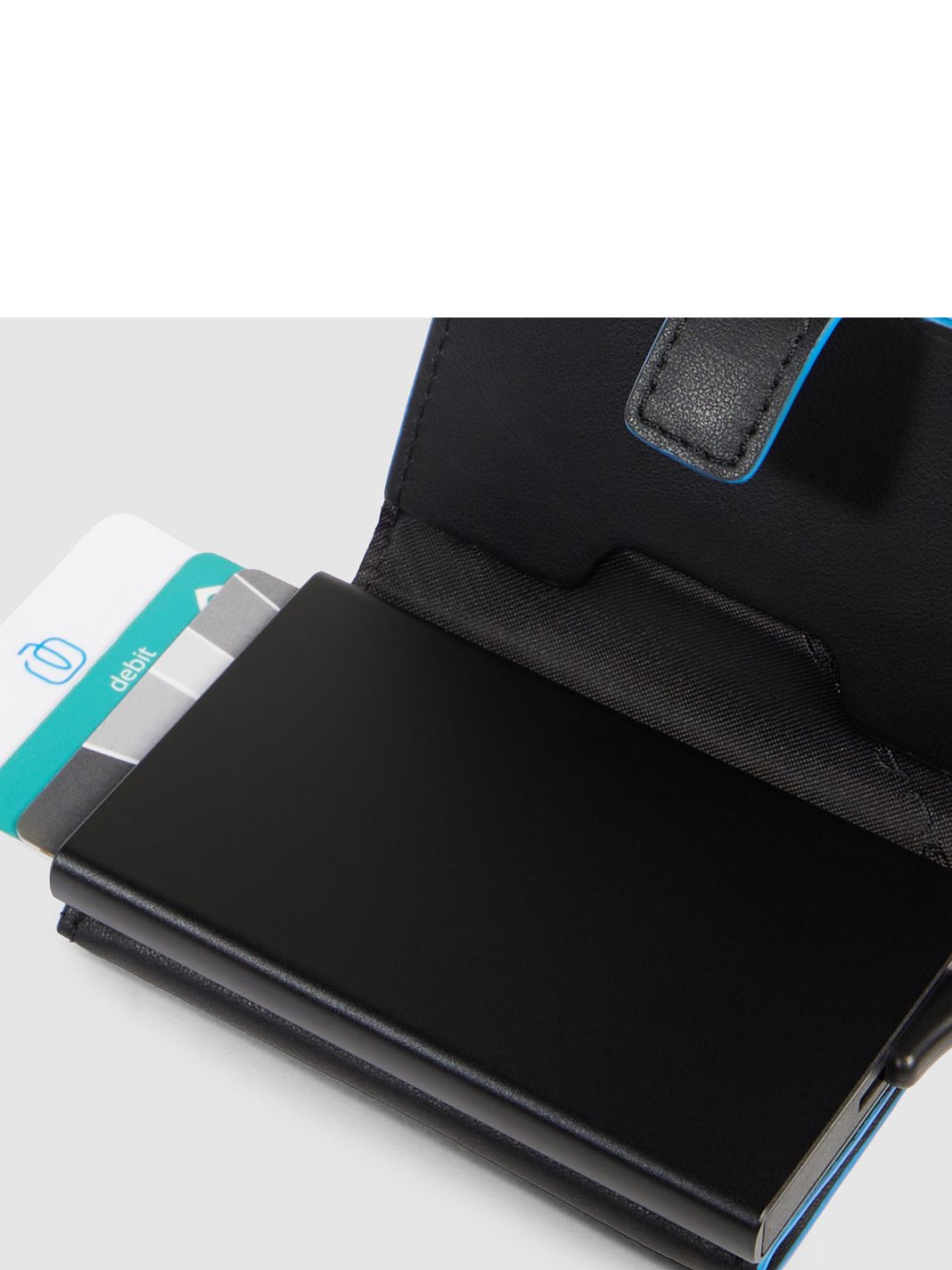 Piquadro Atlas Custodia per carta di credito Protezione RFID Vera Pelle 10 cm Piquadro Atlas Custodia per carta di credito Protezione RFID Vera Pelle 10 cm