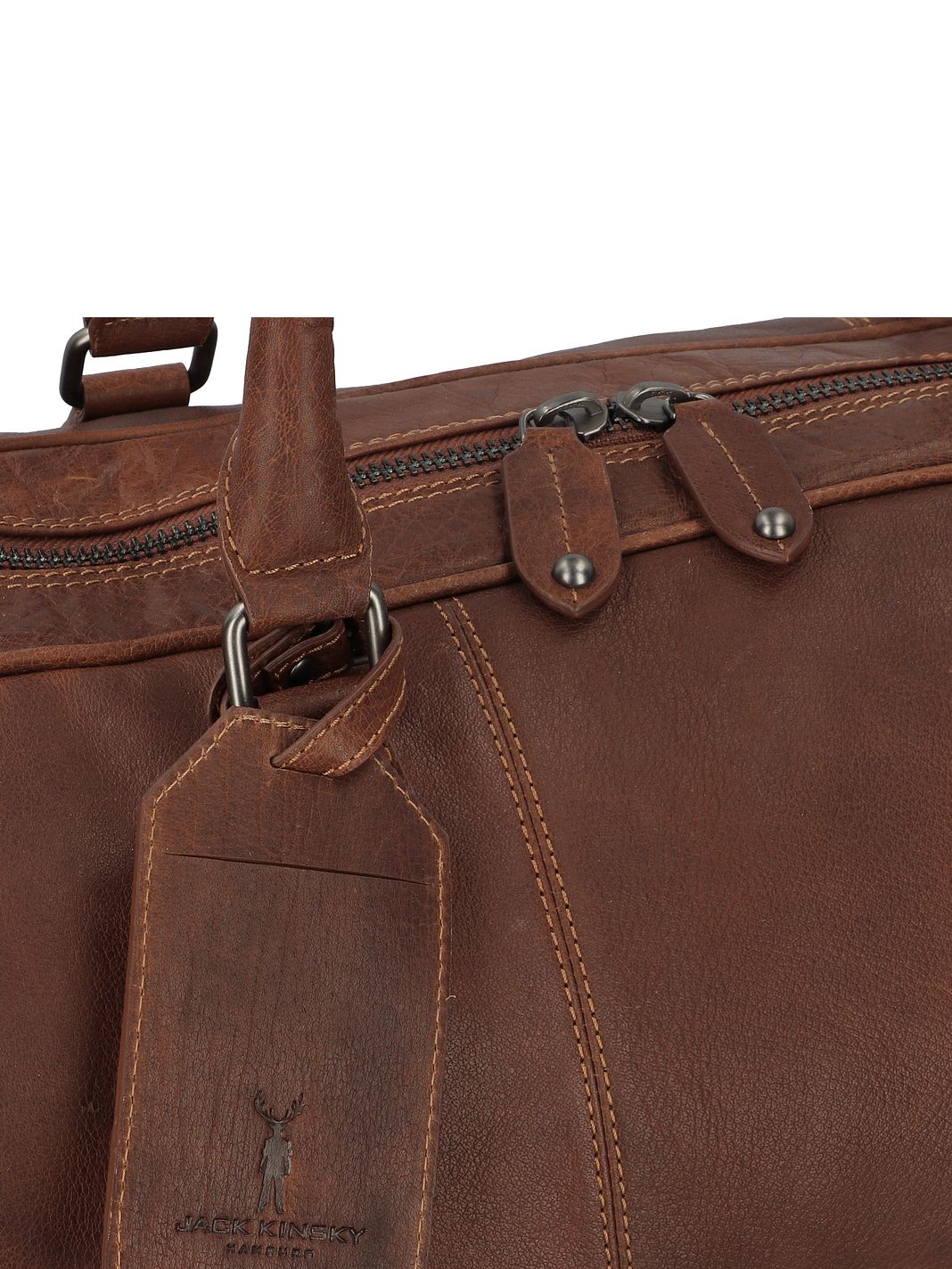 Jack Kinsky Porto Borsa da viaggio Weekender Vera Pelle 55 cm Jack Kinsky Porto Borsa da viaggio Weekender Vera Pelle 55 cm