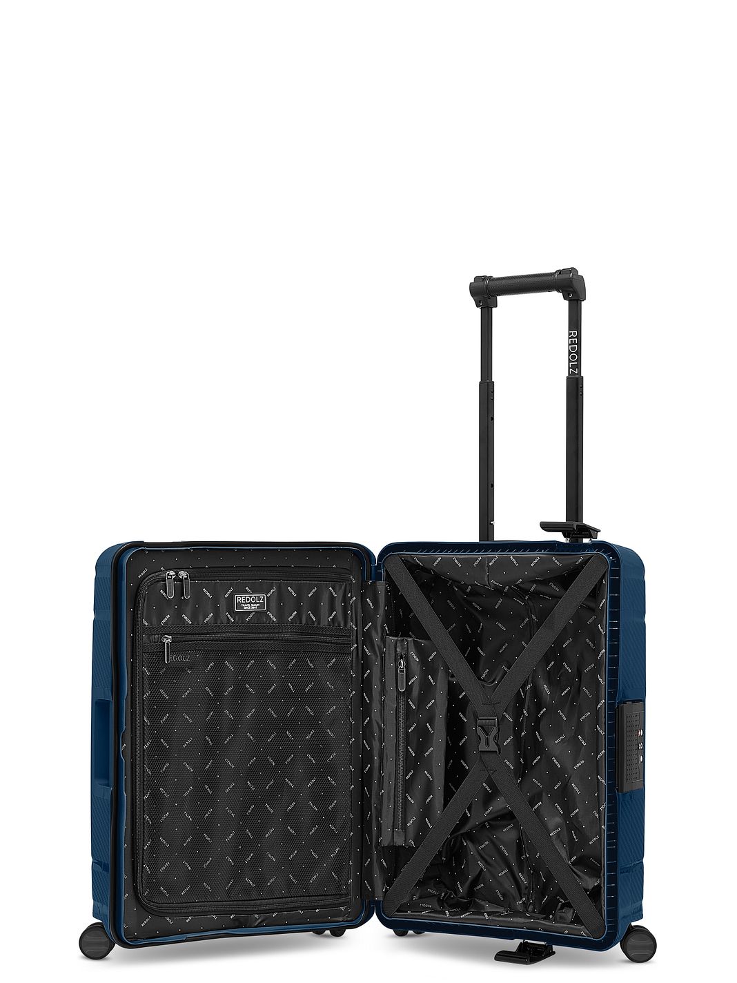 Redolz Essentials 15 Trolley cabina a 4 ruote da 55 cm con chiusura a tre punti Redolz Essentials 15 Trolley cabina a 4 ruote da 55 cm con chiusura a tre punti