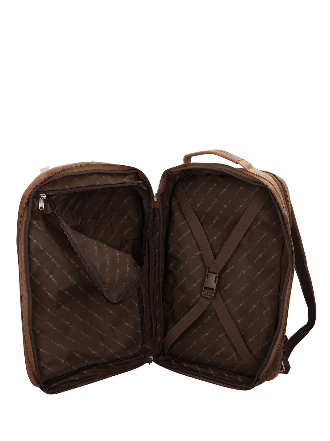 Greenburry Vintage Mochila de negocios Piel natural 48 cm Compartimento para el portátil