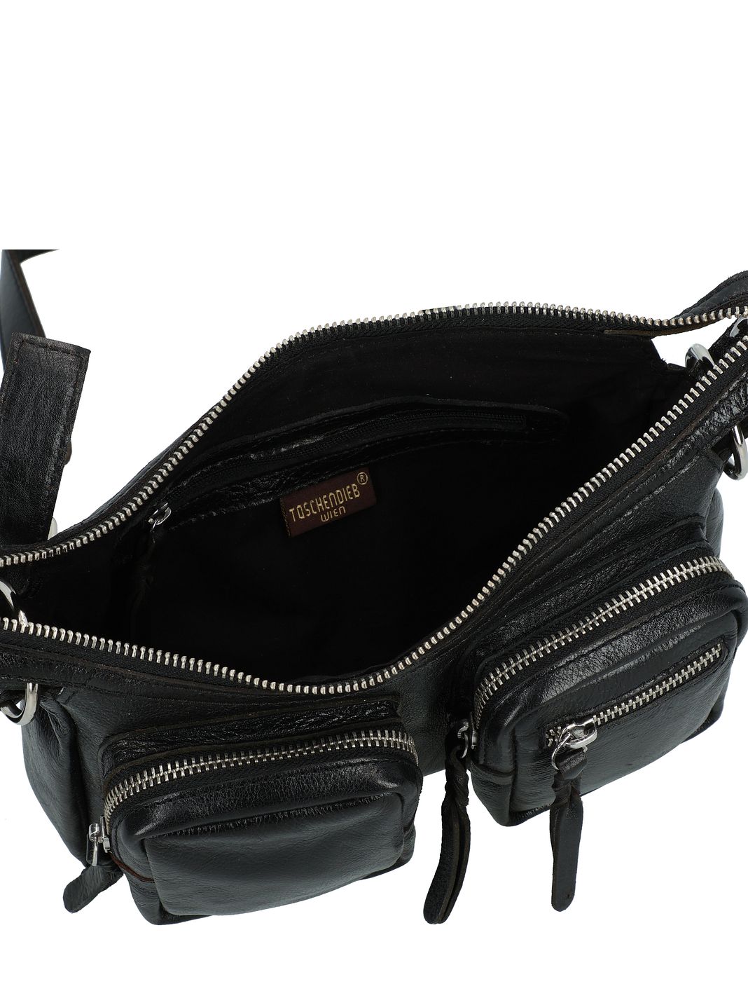 Taschendieb Wien Salvatorgasse Borsa a tracolla Vera Pelle 24 cm