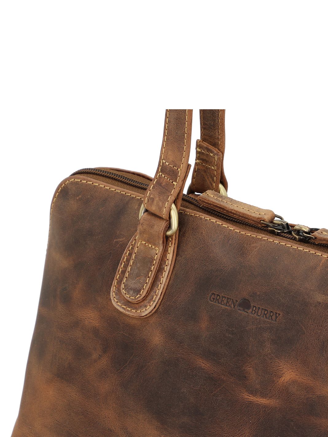 Greenburry Vintage Borsa a spalla S Vera Pelle 37 cm Greenburry Vintage Borsa a spalla S Vera Pelle 37 cm