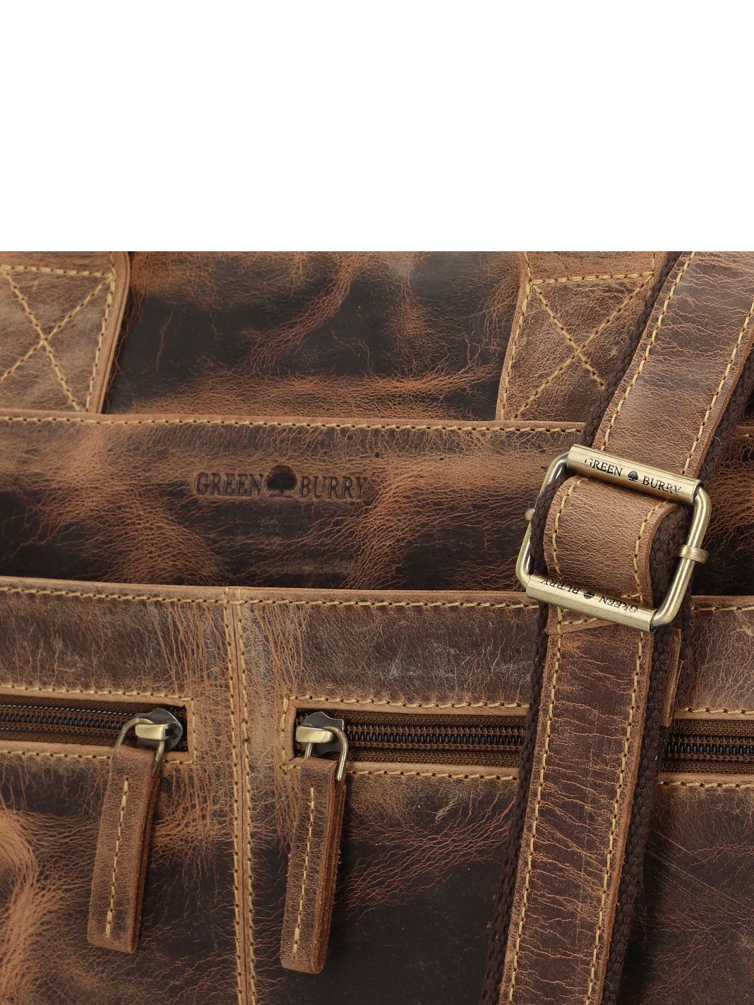 Greenburry Vintage Valigetta Vera Pelle 38 cm Vano porta PC Greenburry Vintage Valigetta Vera Pelle 38 cm Vano porta PC