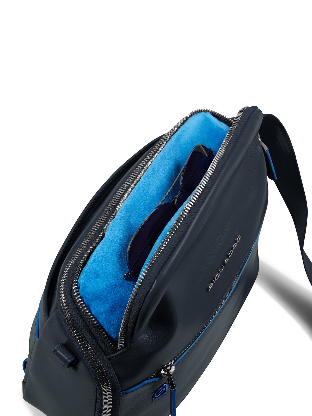 Piquadro Blue Square Borsa a tracolla Vera Pelle 27 cm