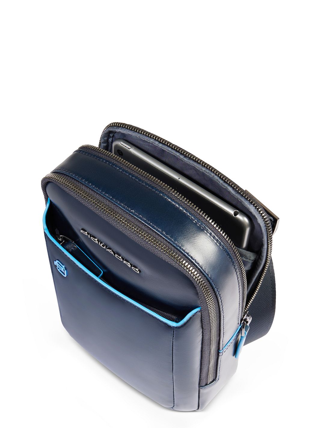 Piquadro Blue Square Mini Bag skuldertaske Læder 17 cm Piquadro Blue Square Mini Bag skuldertaske Læder 17 cm