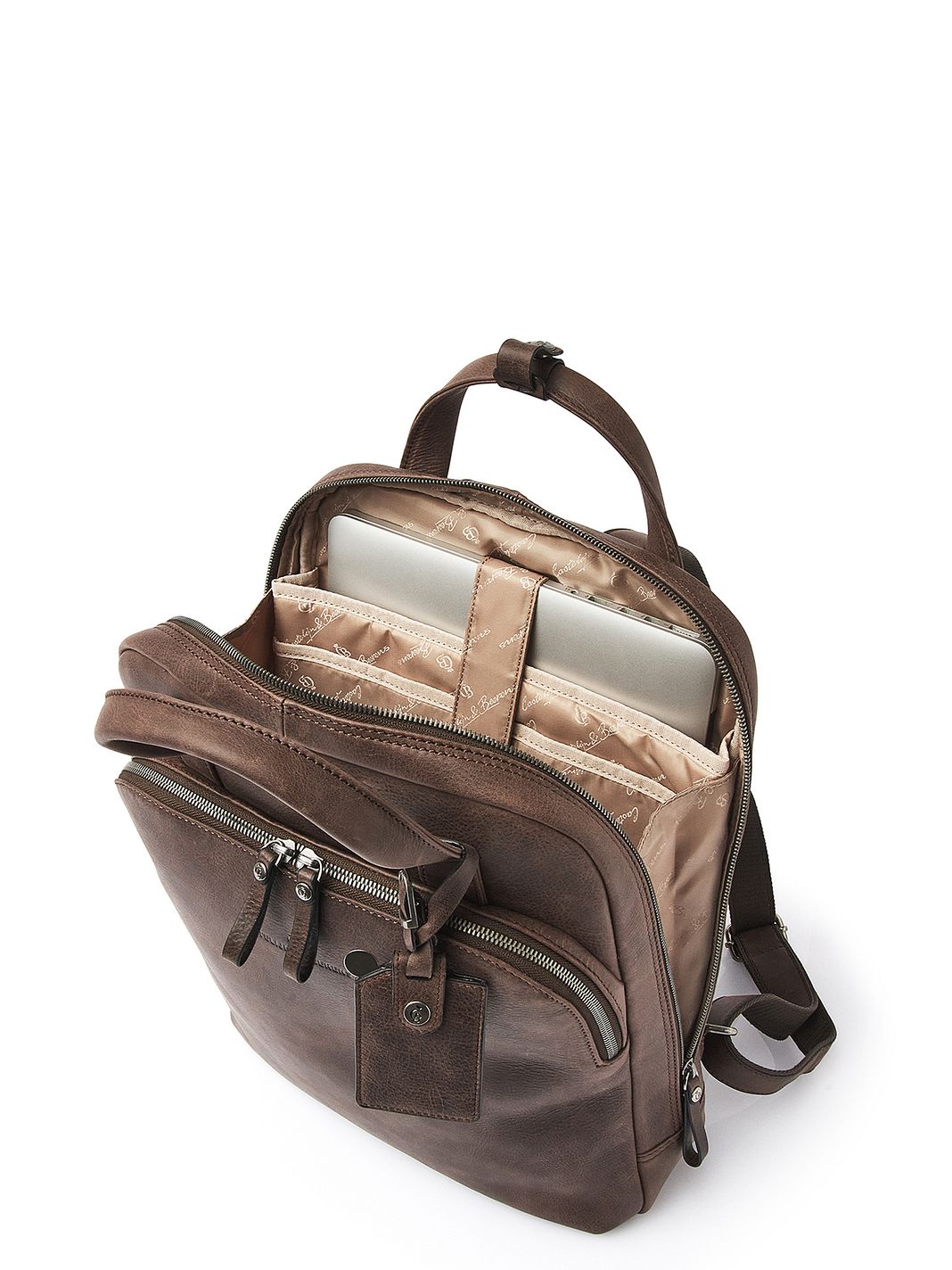 Castelijn & Beerens Carisma Zaino da giorno Protezione RFID Vera Pelle 40 cm Vano porta PC
