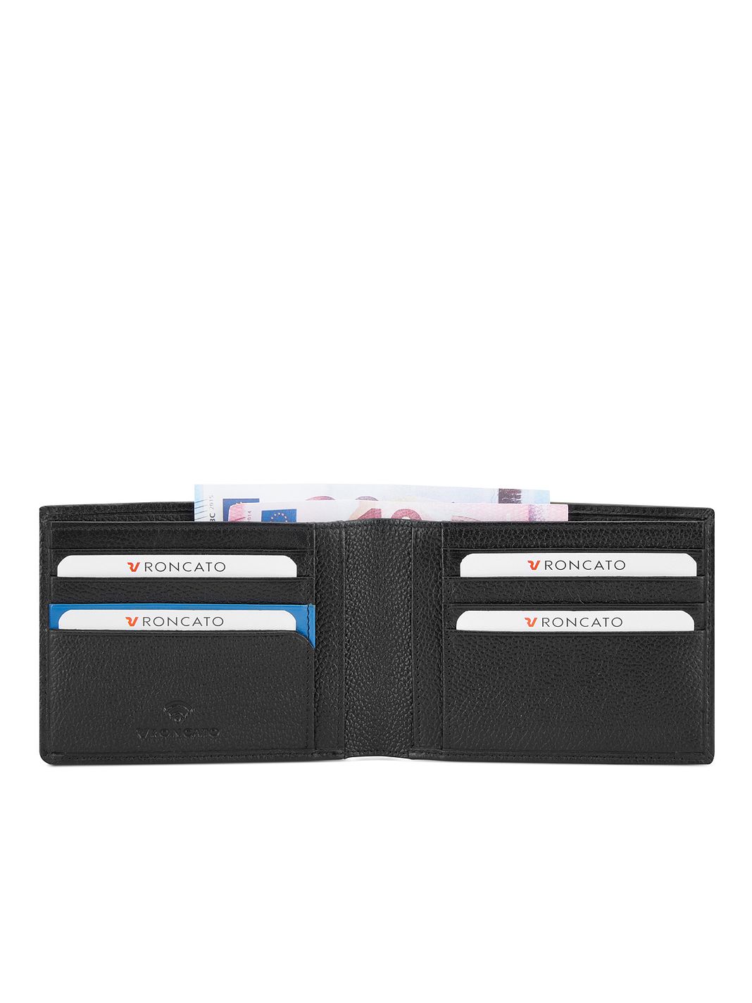 Roncato Trial DLX Portafoglio Protezione RFID Vera Pelle 12.5 cm