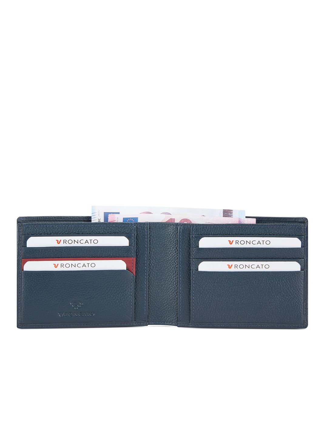 Roncato Trial DLX Portafoglio Protezione RFID Vera Pelle 12.5 cm