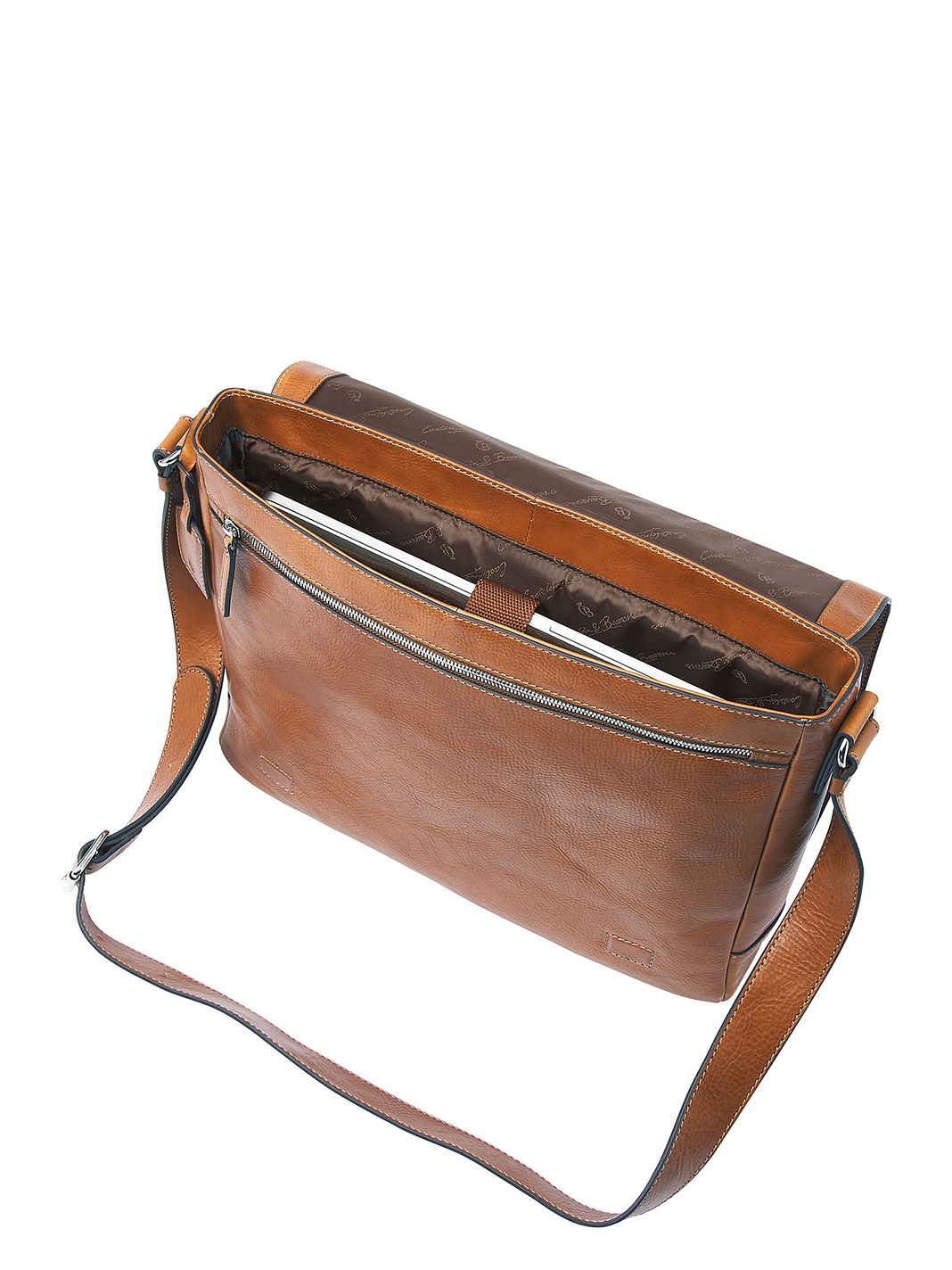 Castelijn & Beerens Mark Cartella Messenger Protezione RFID Vera Pelle 39 cm Vano porta PC