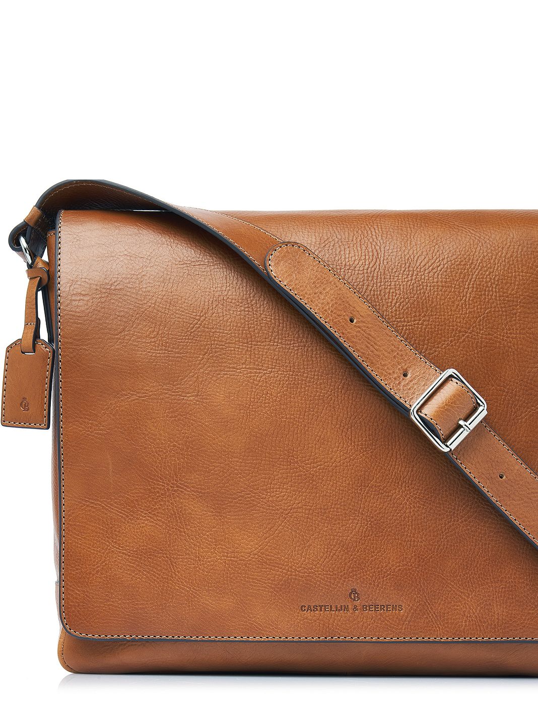 Castelijn & Beerens Mark Cartella Messenger Protezione RFID Vera Pelle 39 cm Vano porta PC