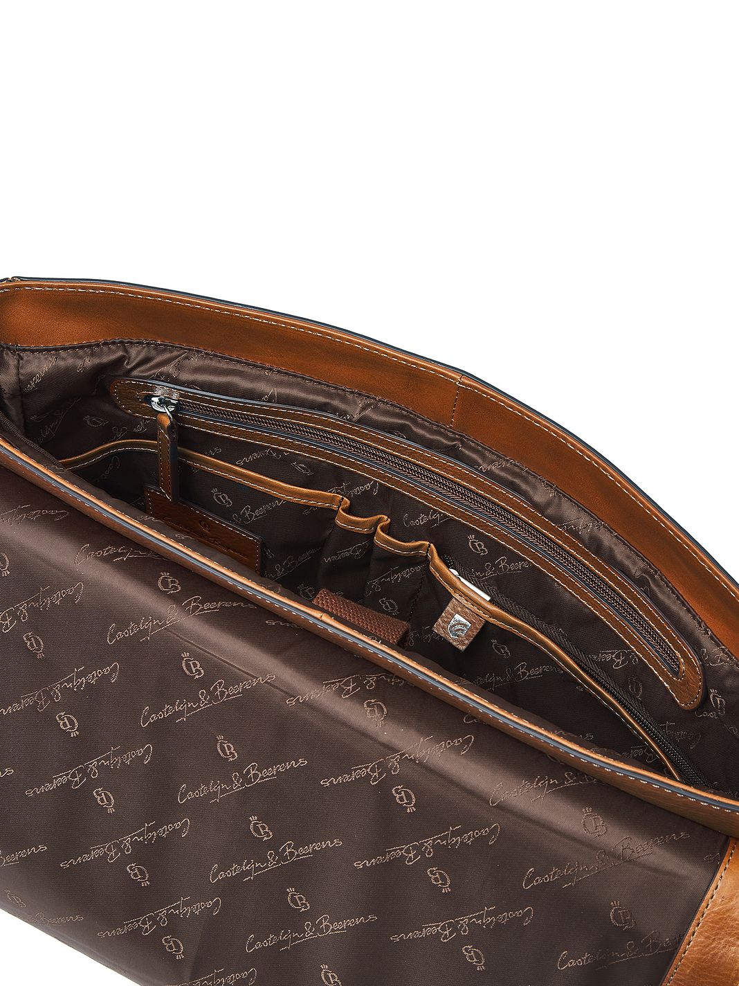 Castelijn & Beerens Mark Cartella Messenger Protezione RFID Vera Pelle 39 cm Vano porta PC