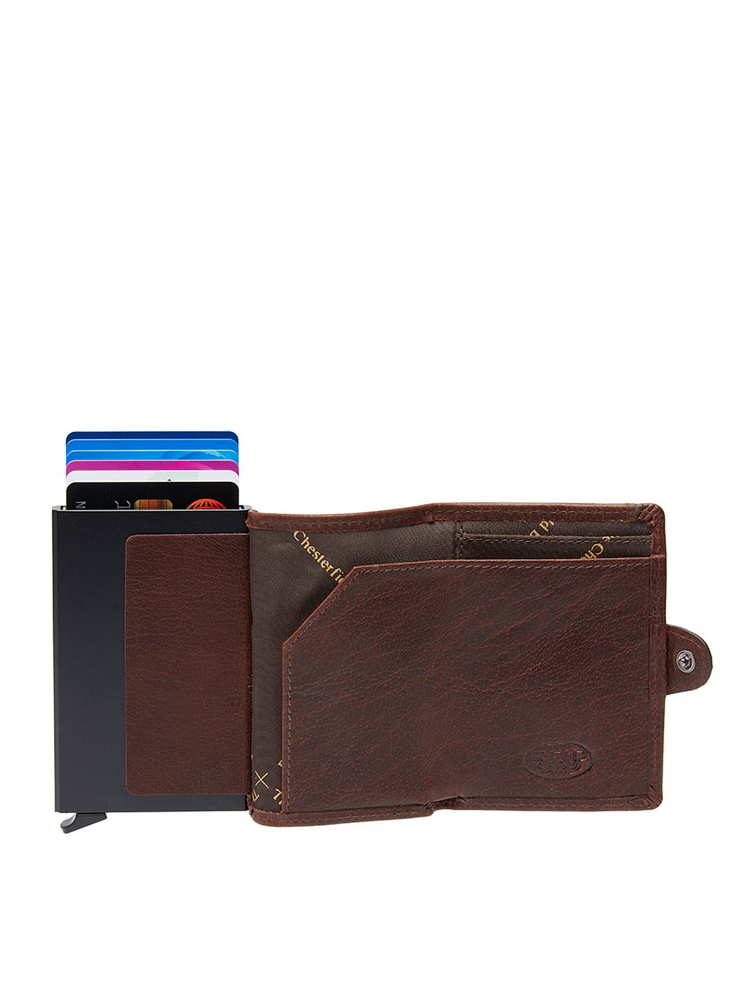 The Chesterfield Brand Albury Custodia per carta di credito Protezione RFID Vera Pelle 7 cm