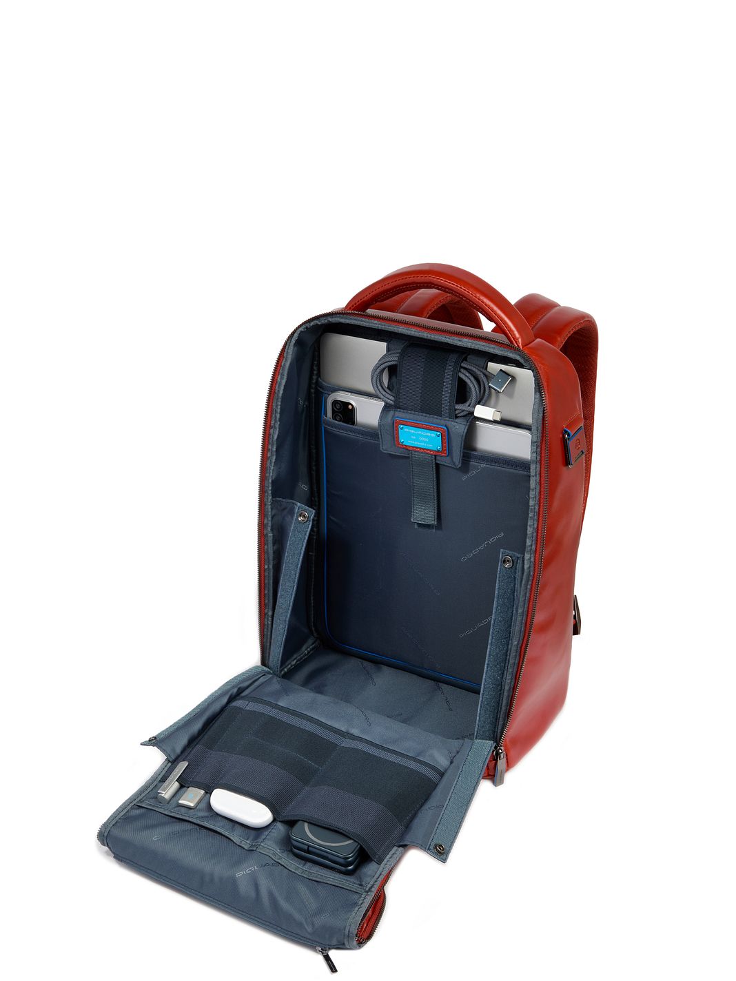 Piquadro Blue Square Zaino da giorno Vera Pelle 29 cm Vano porta PC