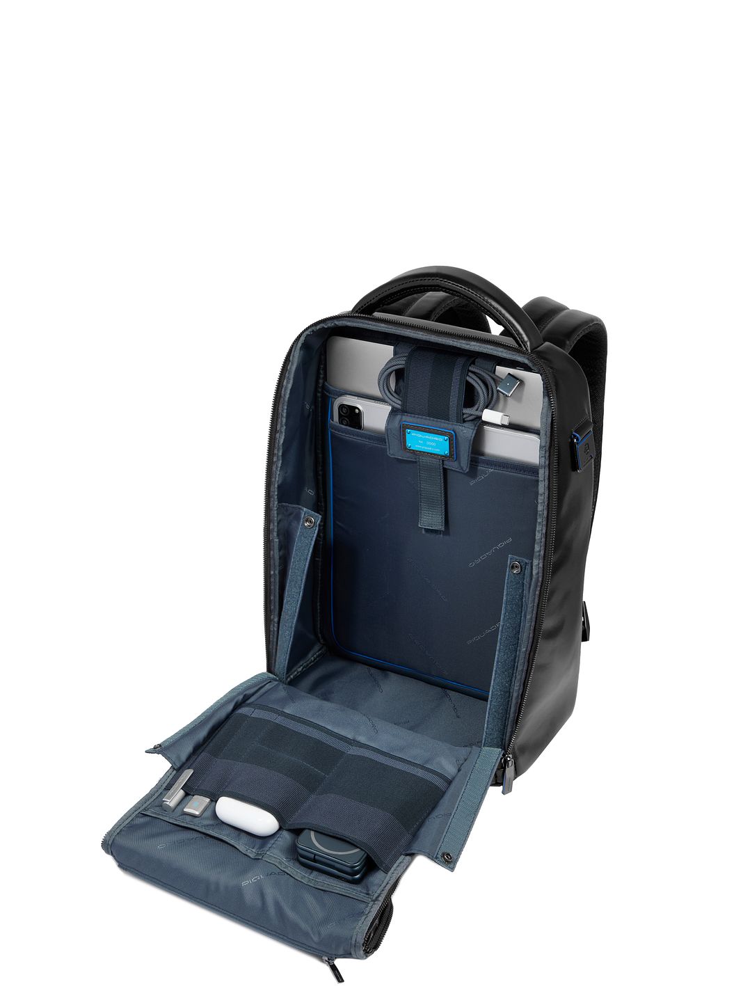 Piquadro Blue Square Zaino da giorno Vera Pelle 29 cm Vano porta PC