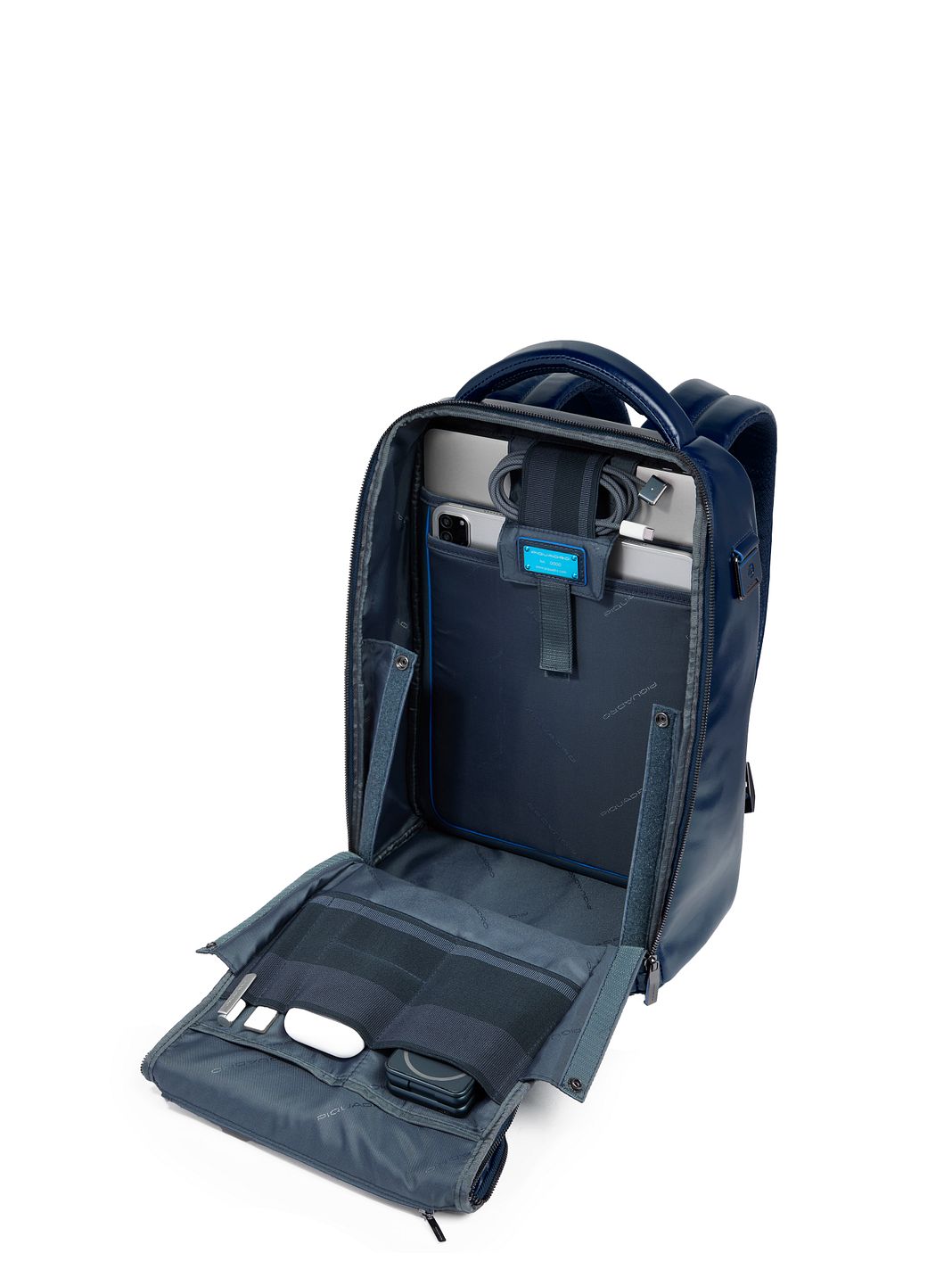 Piquadro Blue Square Zaino da giorno Vera Pelle 29 cm Vano porta PC