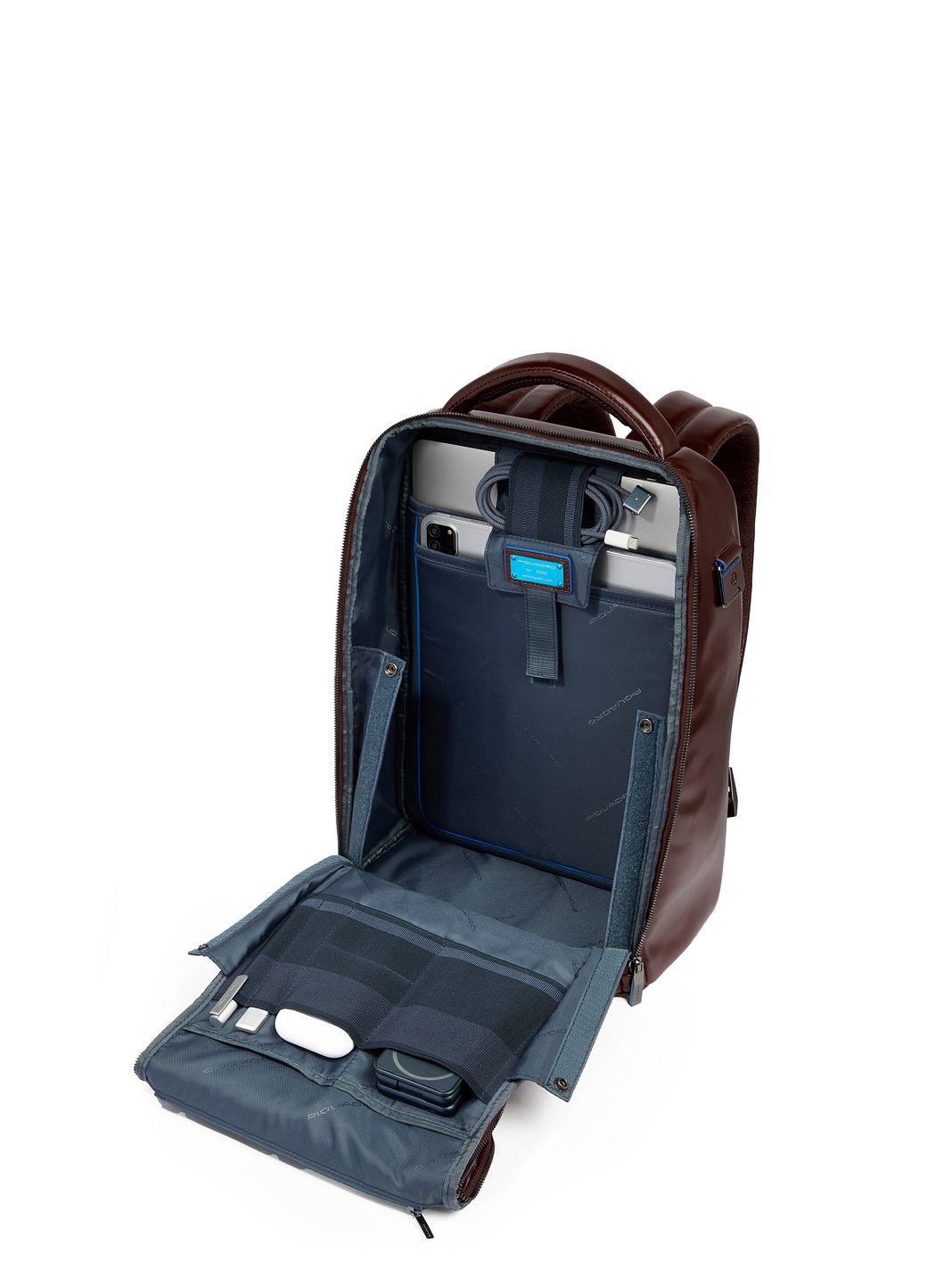 Piquadro Blue Square Zaino da giorno Vera Pelle 29 cm Vano porta PC
