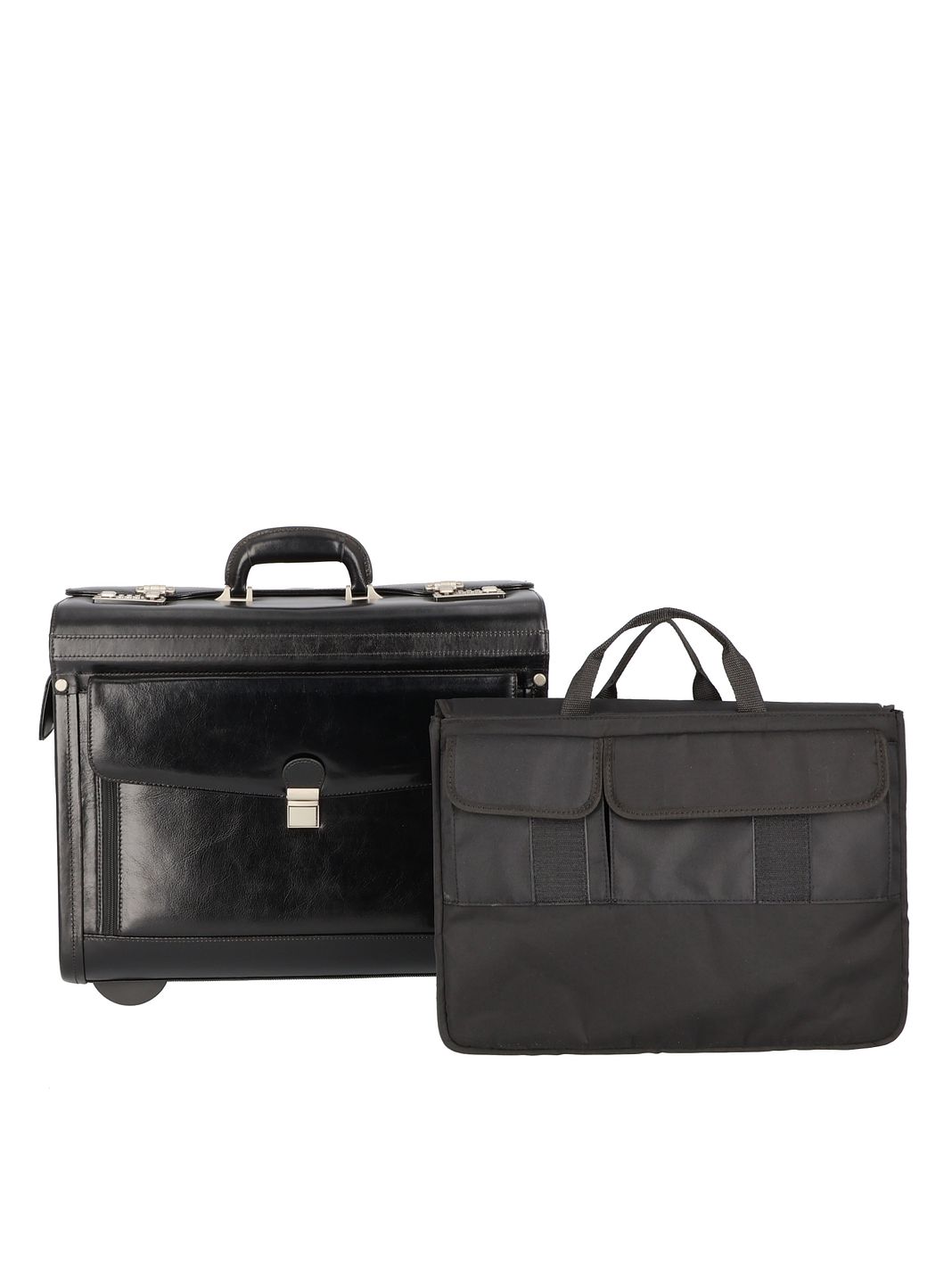 Dermata 2-hjulig Pilotvagn Läder 39 cm Laptopfack Dermata 2-hjulig Pilotvagn Läder 39 cm Laptopfack