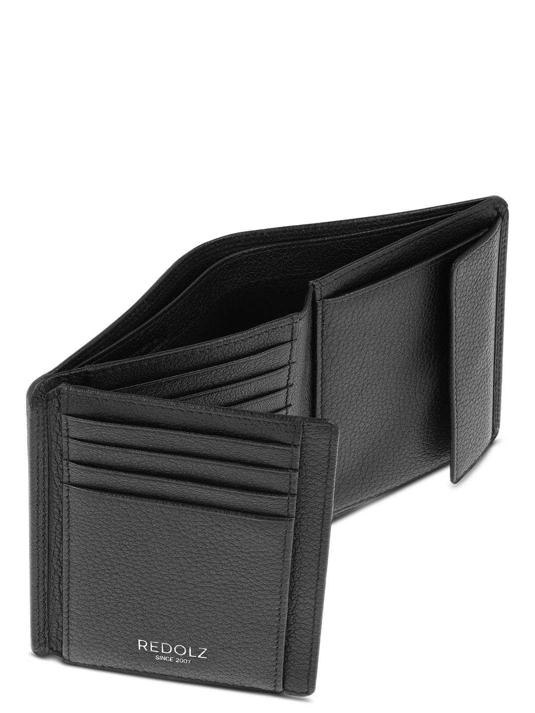 Redolz Portafoglio Leather Essentials HF in pelle RFID, 9,5 cm, apribile