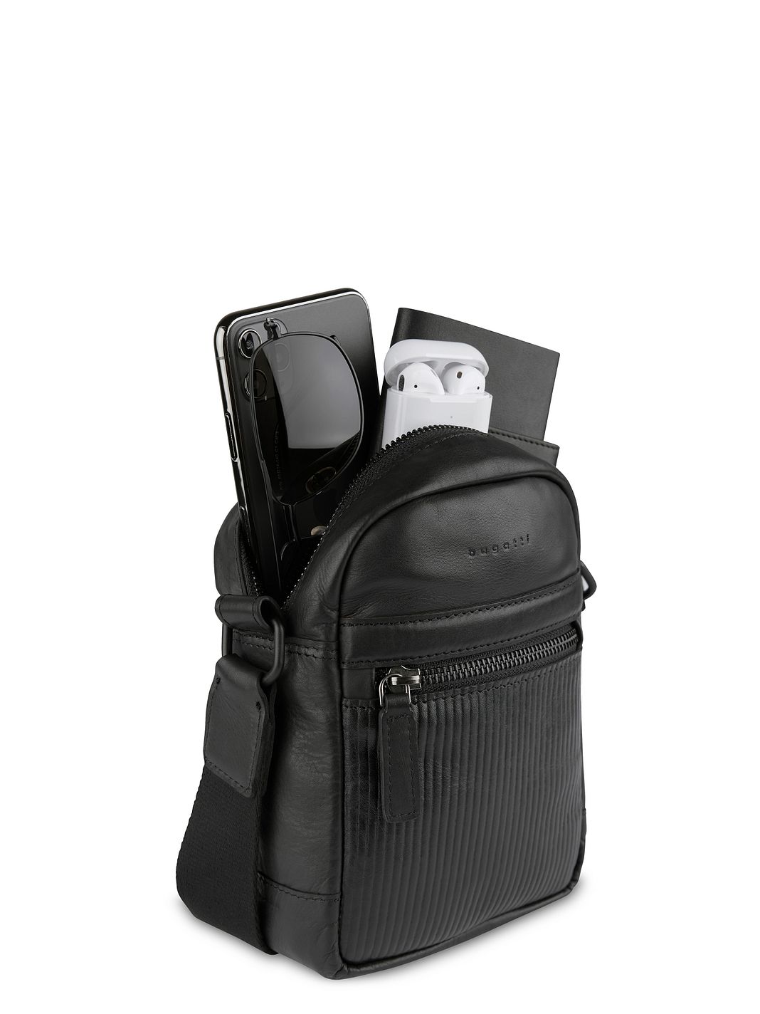 bugatti Joel Mini Borsa Borsa a tracolla S Vera Pelle 16 cm