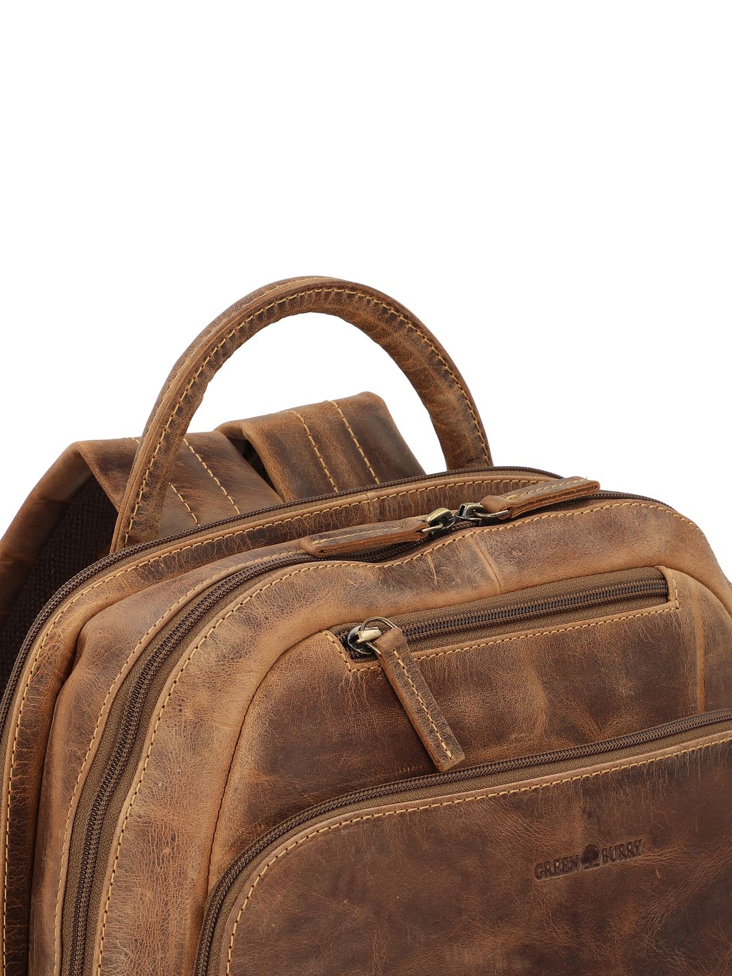Greenburry Vintage Mochila urbana Piel natural 43 cm Compartimento para el portátil Greenburry Vintage Mochila urbana Piel natural 43 cm Compartimento para el portátil