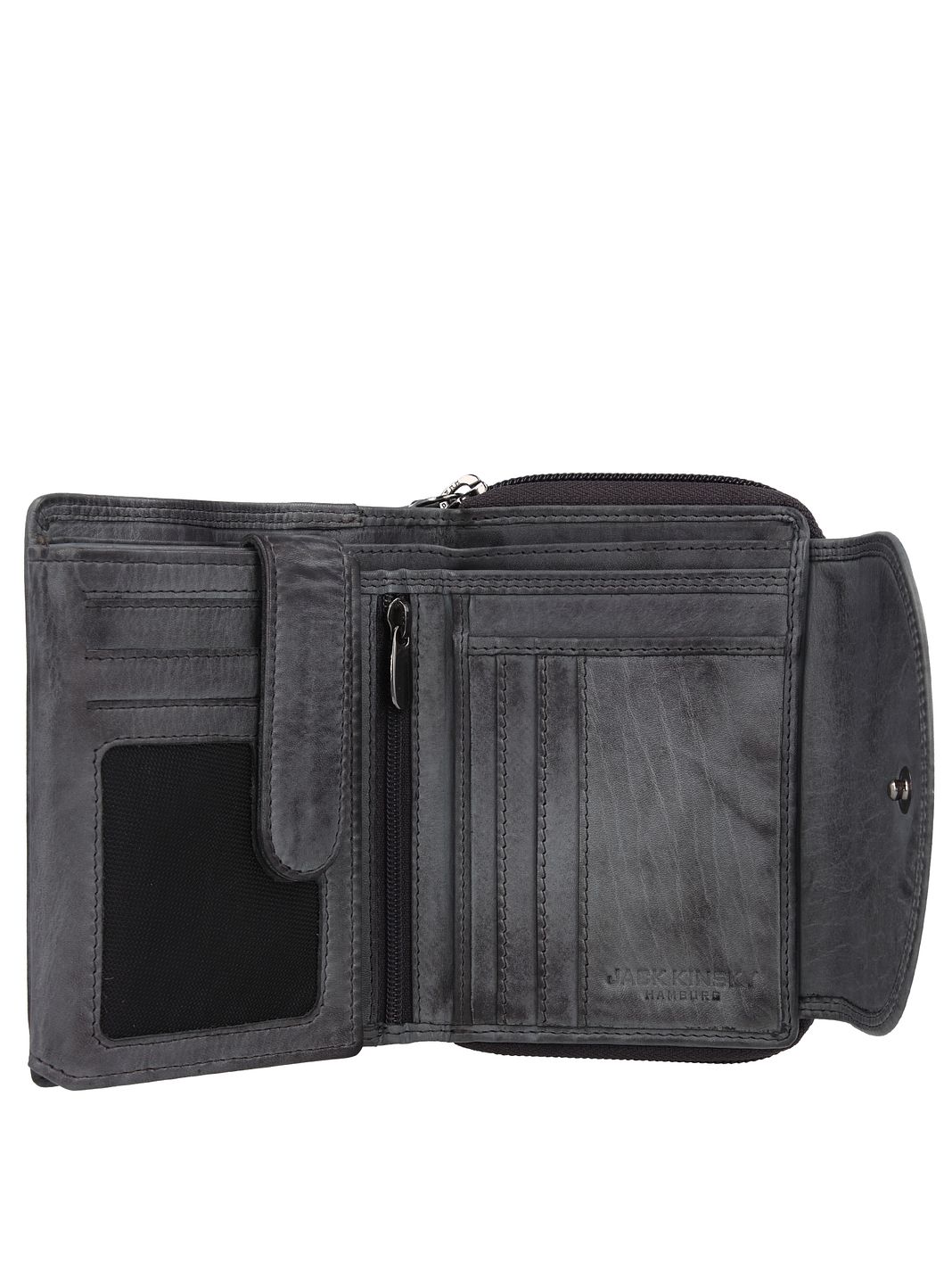 Jack Kinsky Nelson Portafoglio Protezione RFID Vera Pelle 12.5 cm Jack Kinsky Nelson Portafoglio Protezione RFID Vera Pelle 12.5 cm