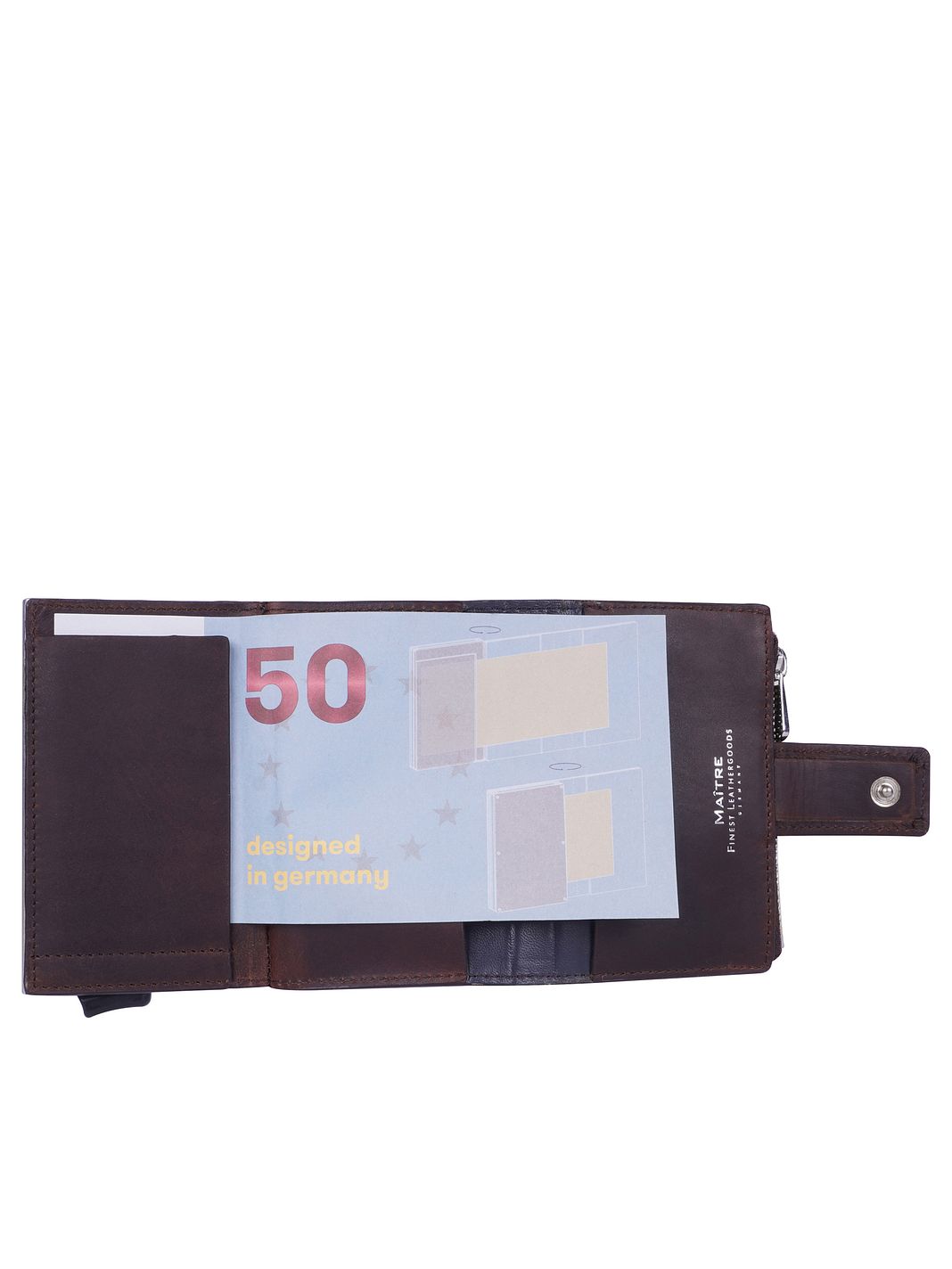 Maître Birkheim C-Four Custodia per carta di credito Protezione RFID Vera Pelle 6.5 cm