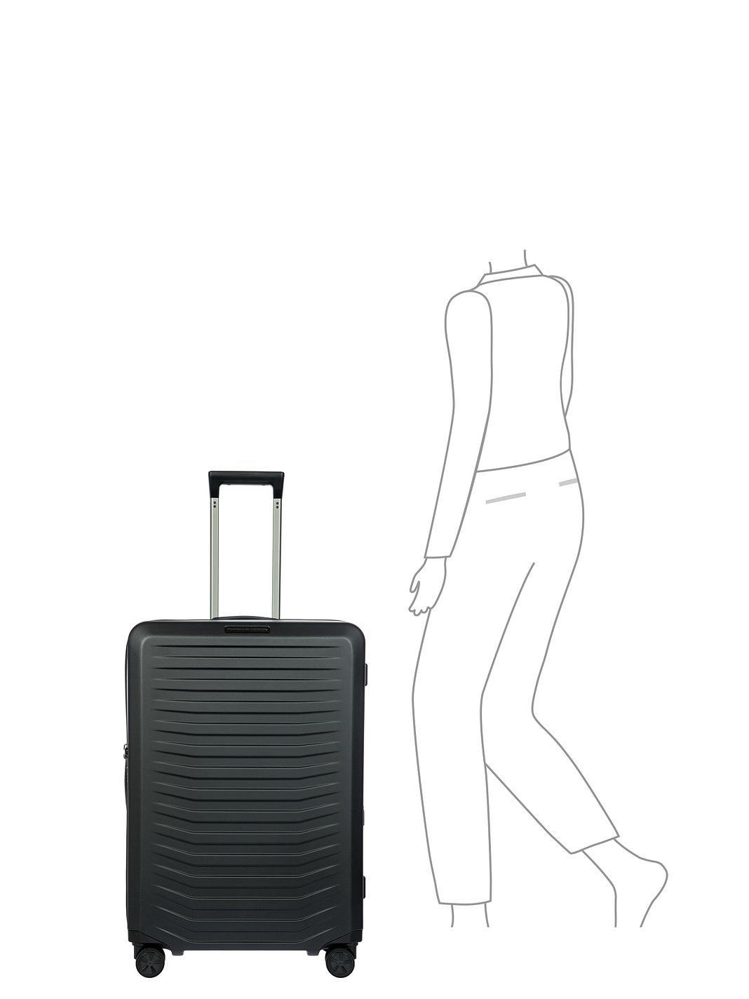Porsche Design Roadster 4 ruote Carrello L 75 cm espandibile Porsche Design Roadster 4 ruote Carrello L 75 cm espandibile