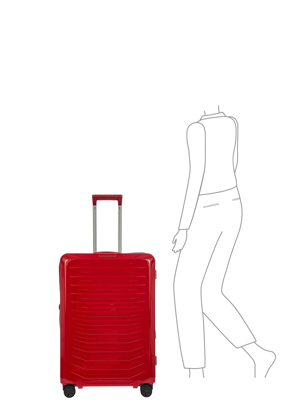 Porsche Design Roadster 4 ruote Carrello L 75 cm espandibile Porsche Design Roadster 4 ruote Carrello L 75 cm espandibile