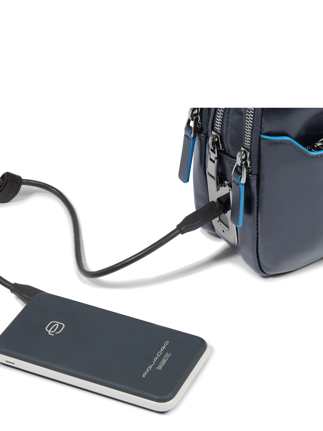Piquadro Blue Square Borsa a tracolla Vera Pelle 23 cm