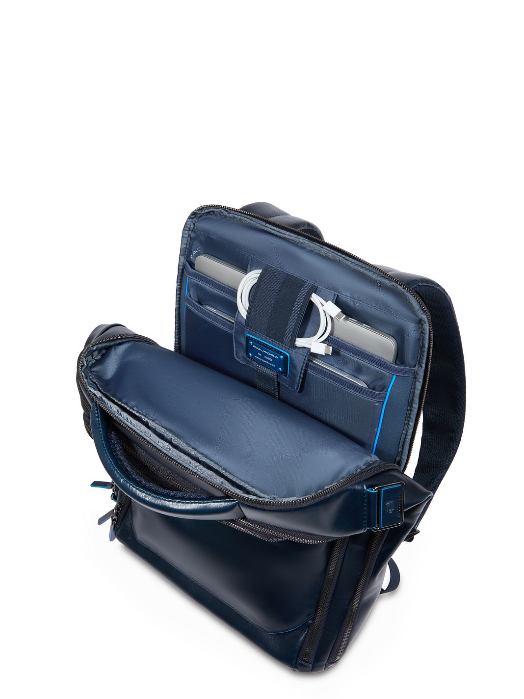 Piquadro Blue Square Zaino da giorno Vera Pelle 42 cm Vano porta PC