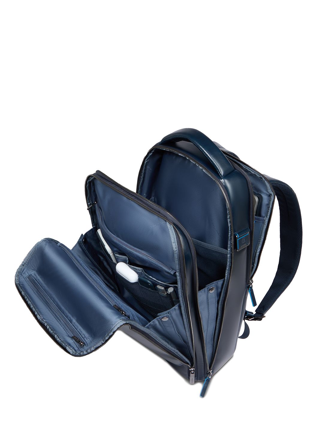 Piquadro Blue Square Zaino da giorno Vera Pelle 42 cm Vano porta PC