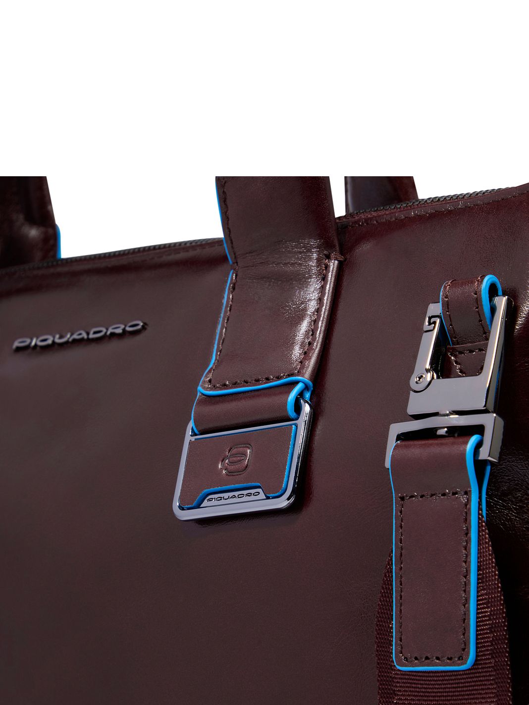Piquadro Blue Square Borsa shopper Vera Pelle 38 cm Vano porta PC espandibile