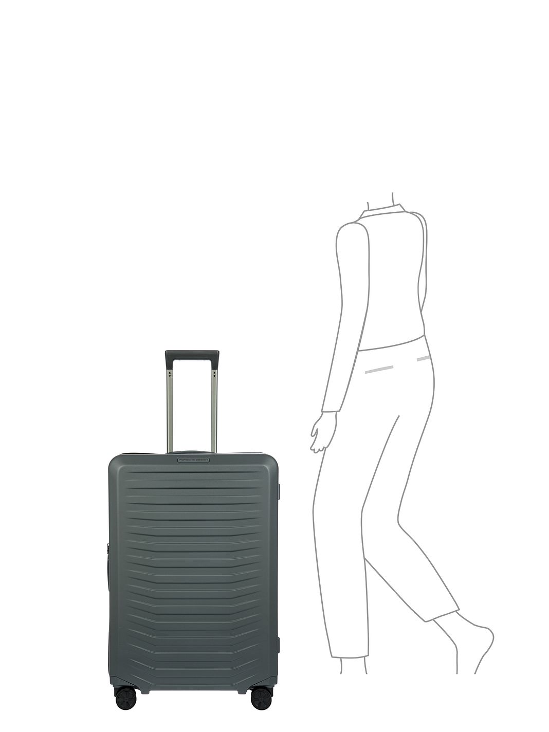 Porsche Design Roadster 4 ruote Carrello L 75 cm espandibile Porsche Design Roadster 4 ruote Carrello L 75 cm espandibile