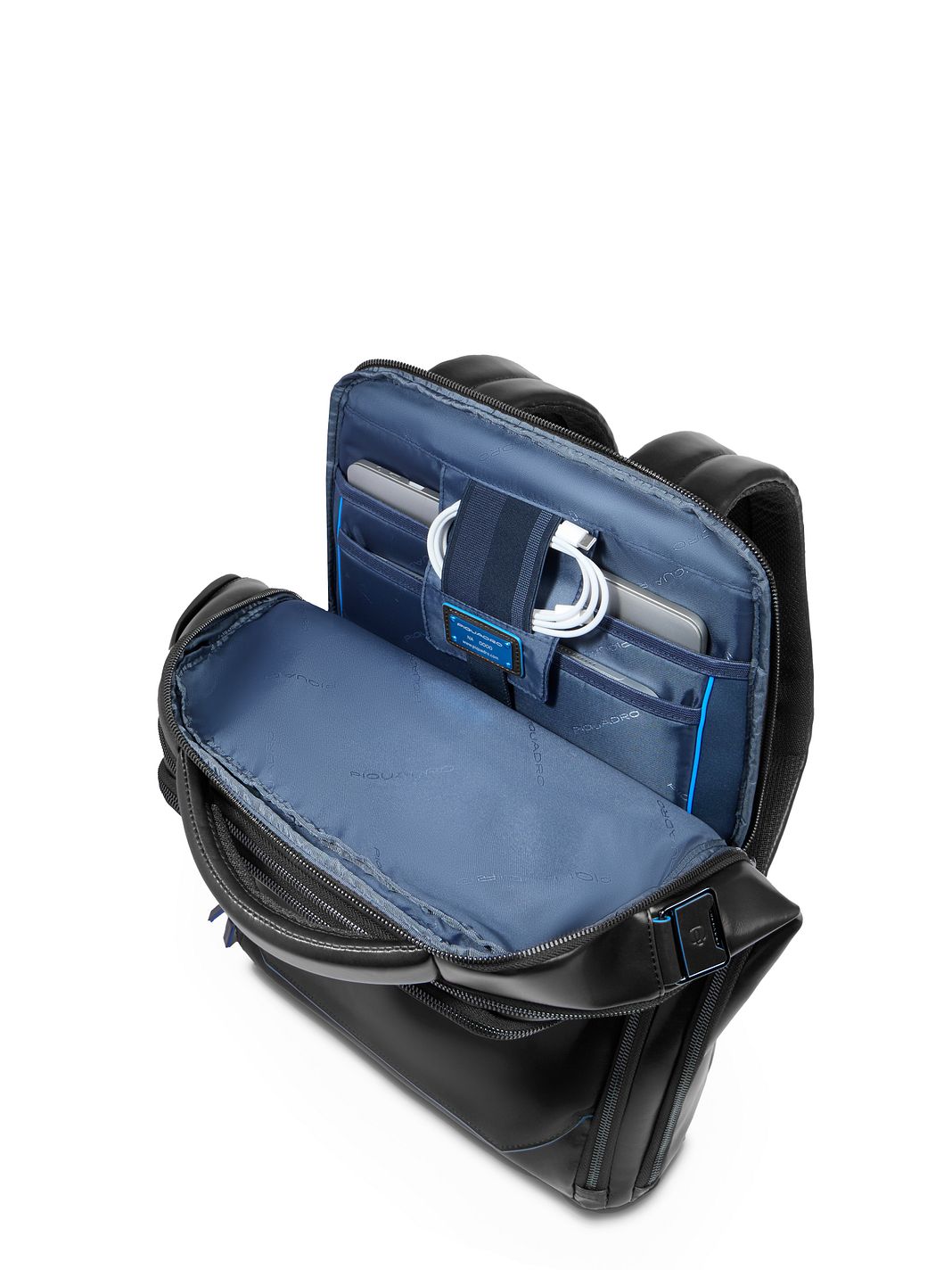 Piquadro Blue Square Zaino da giorno Vera Pelle 42 cm Vano porta PC