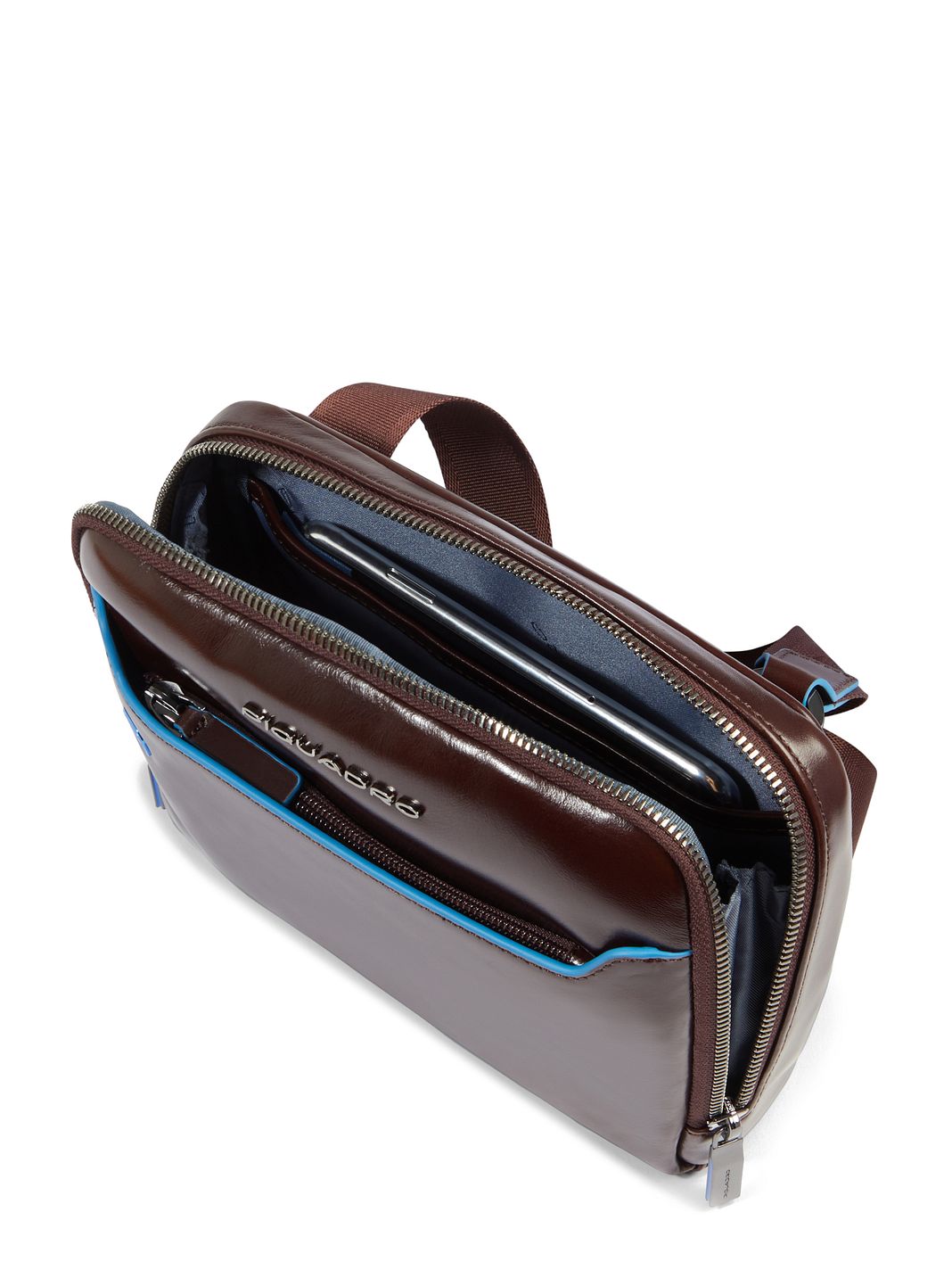 Piquadro Blue Square Borsa a tracolla Vera Pelle 21 cm