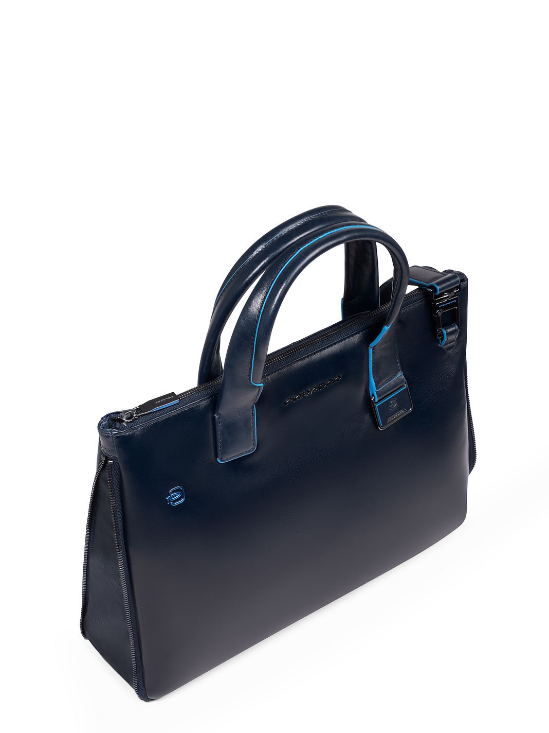 Piquadro Blue Square Borsa shopper Vera Pelle 38 cm Vano porta PC espandibile