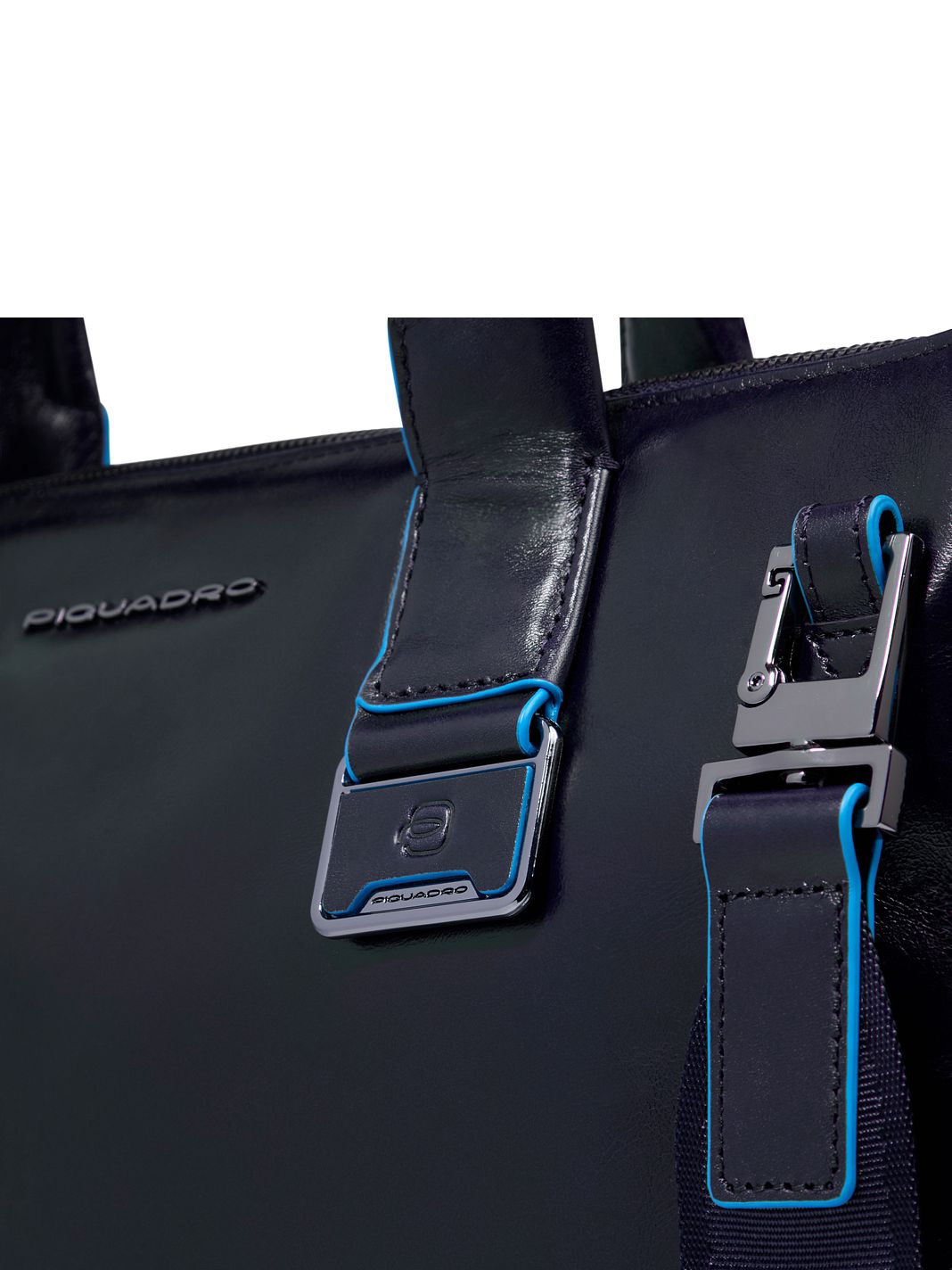 Piquadro Blue Square Borsa shopper Vera Pelle 38 cm Vano porta PC espandibile