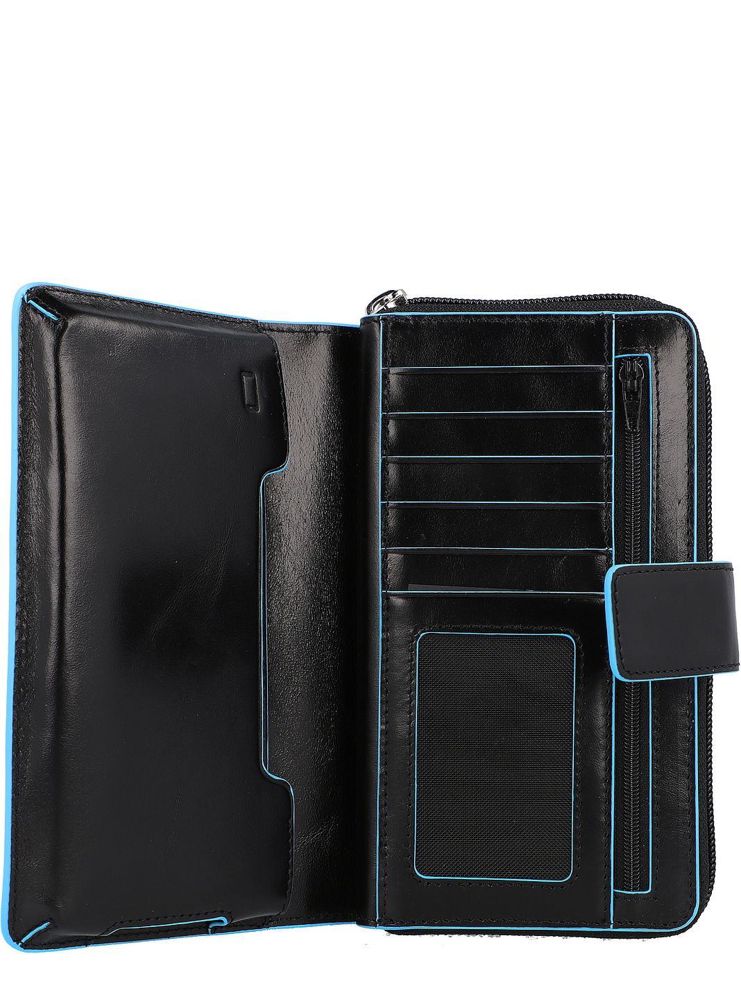 Piquadro Blue Square Portafoglio Protezione RFID Vera Pelle 17.5 cm Piquadro Blue Square Portafoglio Protezione RFID Vera Pelle 17.5 cm