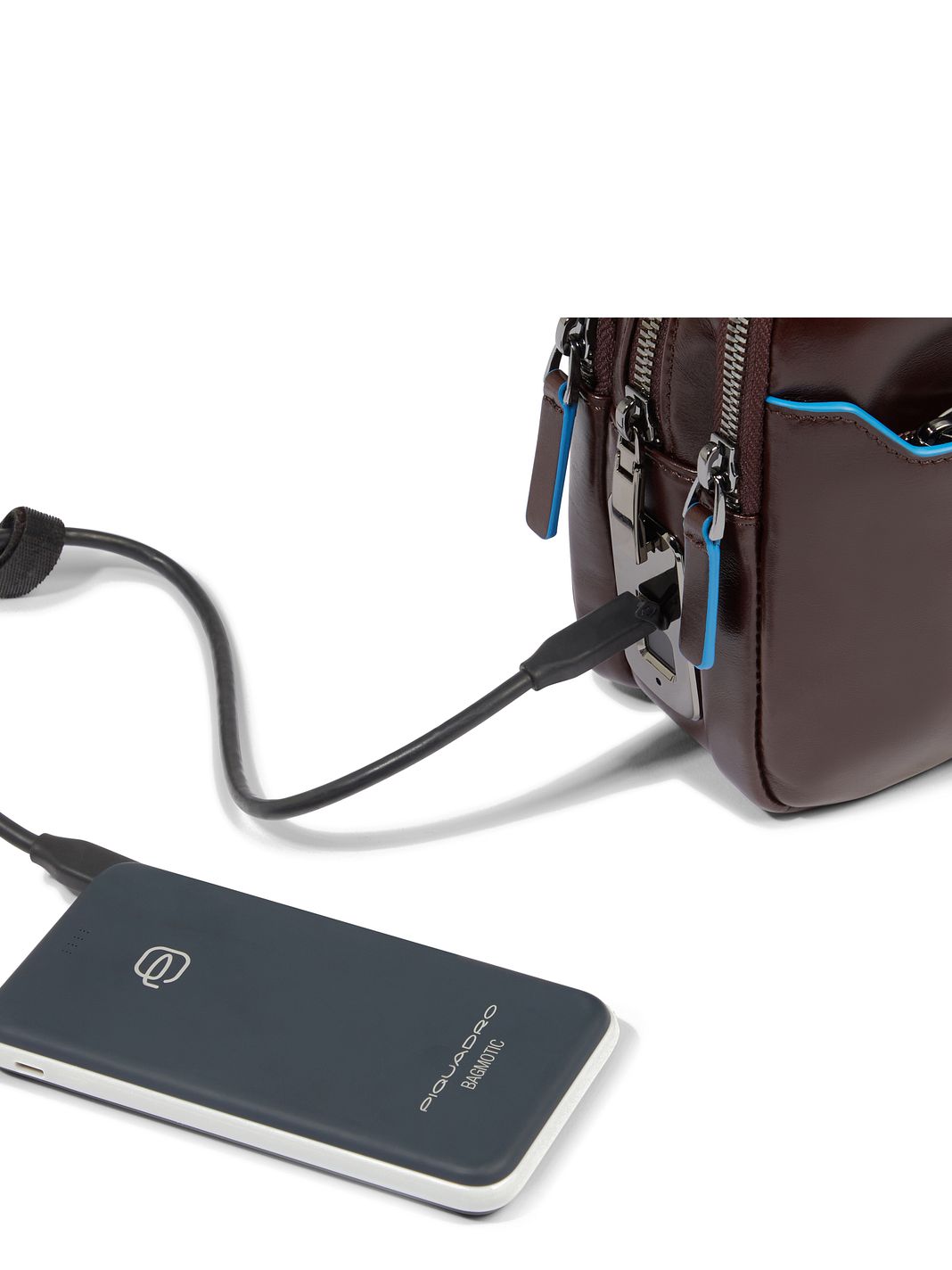 Piquadro Blue Square Borsa a tracolla Vera Pelle 23 cm