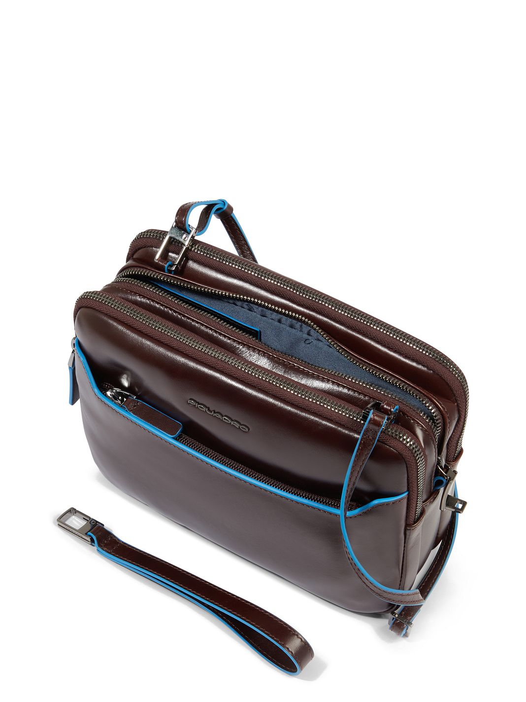 Piquadro Blue Square Borsa a tracolla Vera Pelle 23 cm
