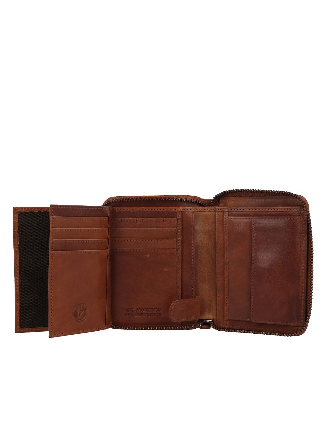 Greenburry Newport Portafoglio Protezione RFID Vera Pelle 13 cm